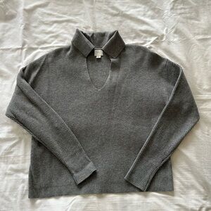 Grey V Neck Sweater